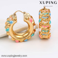 91412 Xuping Modeschmuck 18K Gold überzogene Ohrringe Creolen